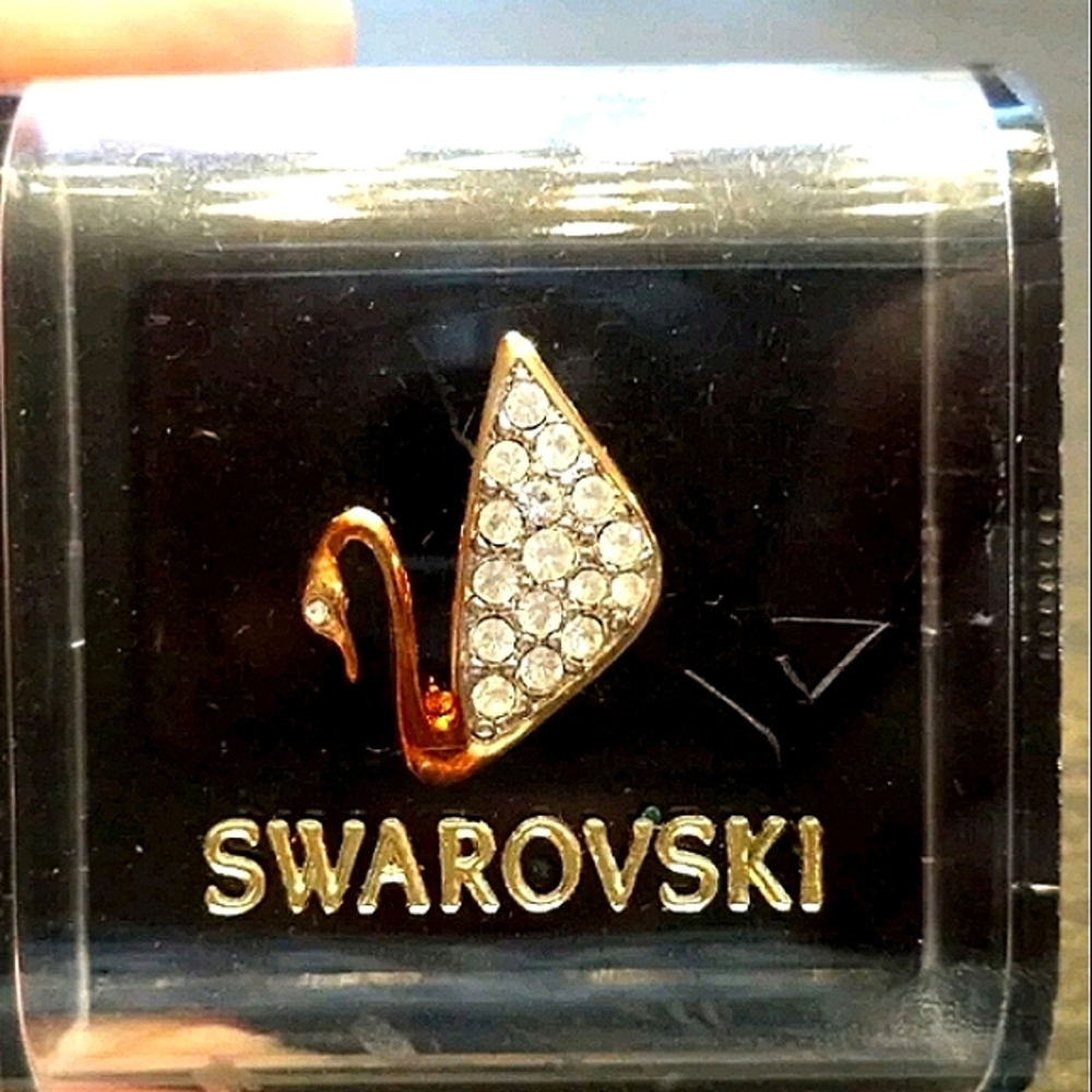 NOS Swarovski Vintage Swan Tac Pin